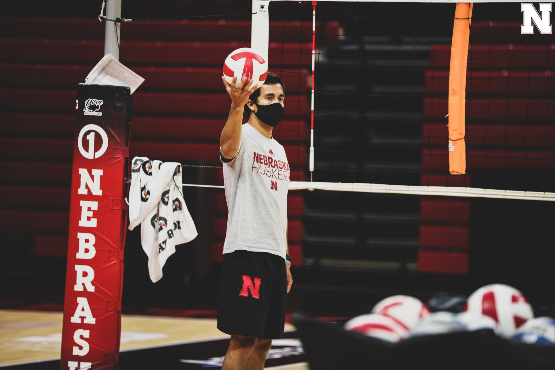 Nebraska volleyball practice, 8.5